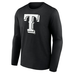 Texas Rangers Monochrome Personalized Name & Number Long Sleeve T-Shirt - MLB T-shirts