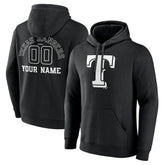 Texas Rangers Monochrome Personalized Name & Number Pullover Hoodie - MLB Hoodies