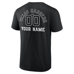 Texas Rangers Monochrome Personalized Name & Number T-Shirt - MLB T-shirts