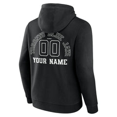 Toronto Blue Jays Monochrome Personalized Name & Number Pullover Hoodie - MLB Hoodies