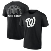Washington Nationals Monochrome Personalized Name & Number T-Shirt - MLB T-shirts