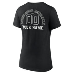 Washington Nationals Women's Monochrome Personalized Name & Number V-Neck T-Shirt - MLB T-shirts