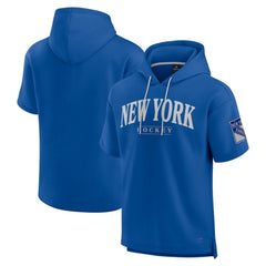 New York Rangers Fanatics Elements Ready Short Sleeve Pullover Hoodie - NHL Hoodies