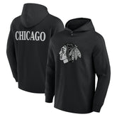 Chicago Blackhawks Fanatics Elements Blaze Tri-Blend Long Sleeve Hoodie T-Shirt - NHL T-shirts
