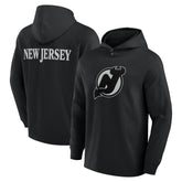 New Jersey Devils Fanatics Elements Blaze Tri-Blend Long Sleeve Hoodie T-Shirt - NHL T-shirts