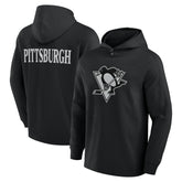 Pittsburgh Penguins Fanatics Elements Blaze Tri-Blend Long Sleeve Hoodie T-Shirt - NHL T-shirts