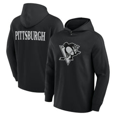Pittsburgh Penguins Fanatics Elements Blaze Tri-Blend Long Sleeve Hoodie T-Shirt - NHL T-shirts