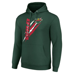 Minnesota Wild Starter Color Scratch Fleece Pullover Hoodie - NHL Hoodies