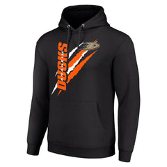 Anaheim Ducks Starter Color Scratch Fleece Pullover Hoodie - NHL Hoodies