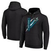 San Jose Sharks Starter Color Scratch Fleece Pullover Hoodie - NHL Hoodies