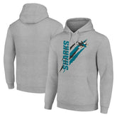 San Jose Sharks Starter Color Scratch Fleece Pullover Hoodie - NHL Hoodies