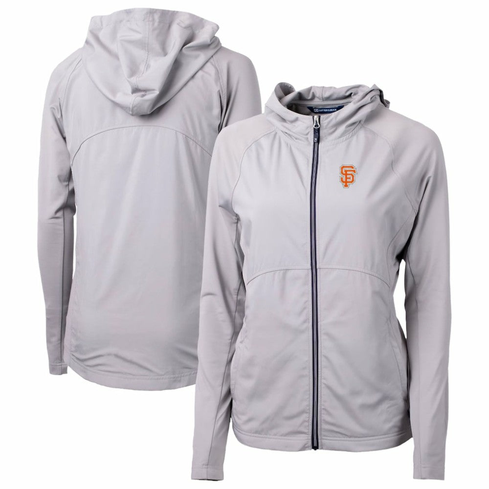 San Francisco Giants Cutter & Buck Women's City Connect Adapt Eco Knit Hybrid Recycled Full-Zip Hoodie - MLB Hoodies