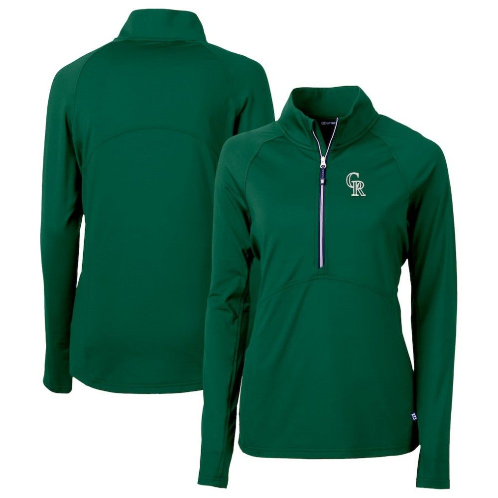 Colorado Rockies Cutter & Buck Women's City Connect Adapt Eco Knit Recycled Half-Zip Pullover Top - MLB Pullover