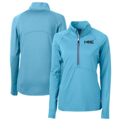 Milwaukee Brewers Cutter & Buck Women's City Connect Adapt Eco Knit Recycled Half-Zip Pullover Top - MLB Pullover
