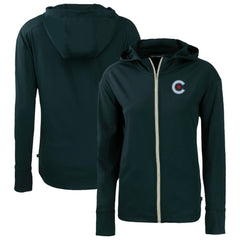 Chicago Cubs Cutter & Buck Women's City Connect Daybreak Eco Recycled Full-Zip Hoodie - MLB Hoodies