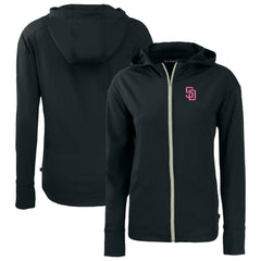 San Diego Padres Cutter & Buck Women's City Connect Daybreak Eco Recycled Full-Zip Hoodie - MLB Hoodies