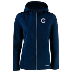 Chicago Cubs Cutter & Buck Women's City Connect Evoke Eco Softshell Recycled Full-Zip Hoodie Jacket - MLB Jackets