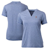 Chicago Cubs Cutter & Buck Women's City Connect Forge Heathered Stretch Blade Top - MLB Tops