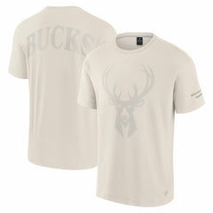 Cream Milwaukee Bucks Elements Iconic T-Shirt | NBA