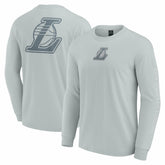 Gray Los Angeles Lakers Elements Strive Long Sleeve T-Shirt | NBA