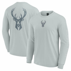 Gray Milwaukee Bucks Elements Strive Long Sleeve T-Shirt | NBA