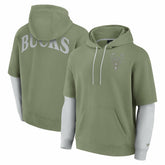 Olive Milwaukee Bucks Elements Sleek Pullover Hoodie | NBA