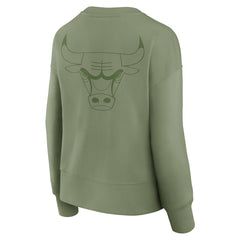 Olive Chicago Bulls Women's Elements Flow Pullover Sweatshirt sale | NBA