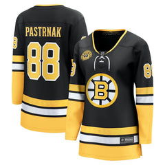 David Pastrnak Boston Bruins Fanatics Women's 100th Anniversary Breakaway Jersey - NHL Jerseys