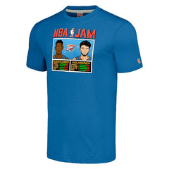 Blue Shai Gilgeous-Alexander & Chet Holmgren Oklahoma City Thunder Homage Unisex NBA Jam Tri-Blend T-Shirt | NBA
