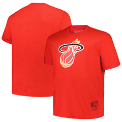 Red Miami Heat Big & Tall Hardwood Classics Vintage Logo T-Shirt | NBA