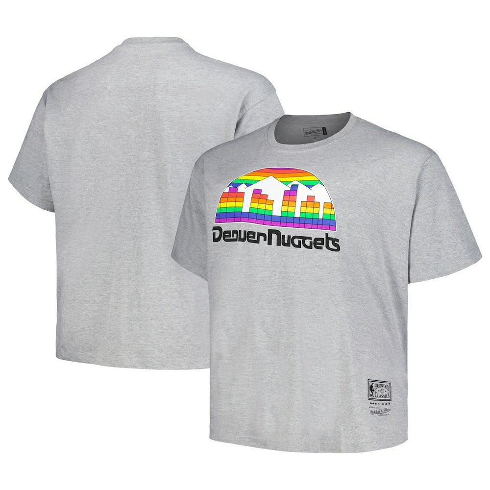 Heather Gray Denver Nuggets Big & Tall Hardwood Classics Vintage Logo T-Shirt sale | NBA