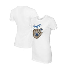 Los Angeles Dodgers Tiny Turnip Women's Butterfly Glove T-Shirt - MLB T-shirts