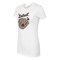 Detroit Tigers Tiny Turnip Women's Butterfly Glove T-Shirt - MLB T-shirts