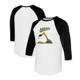 Athletics Tiny Turnip Unisex Excavator 3/4-Sleeve Raglan T-Shirt - MLB T-shirts