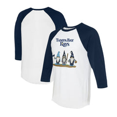 Tampa Bay Rays Tiny Turnip Unisex Gnomes 3/4-Sleeve Raglan T-Shirt - MLB T-shirts