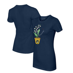 Milwaukee Brewers Tiny Turnip Women's Lilies & Ladybugs T-Shirt - MLB T-shirts
