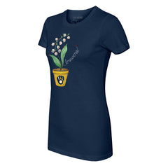 Milwaukee Brewers Tiny Turnip Women's Lilies & Ladybugs T-Shirt - MLB T-shirts