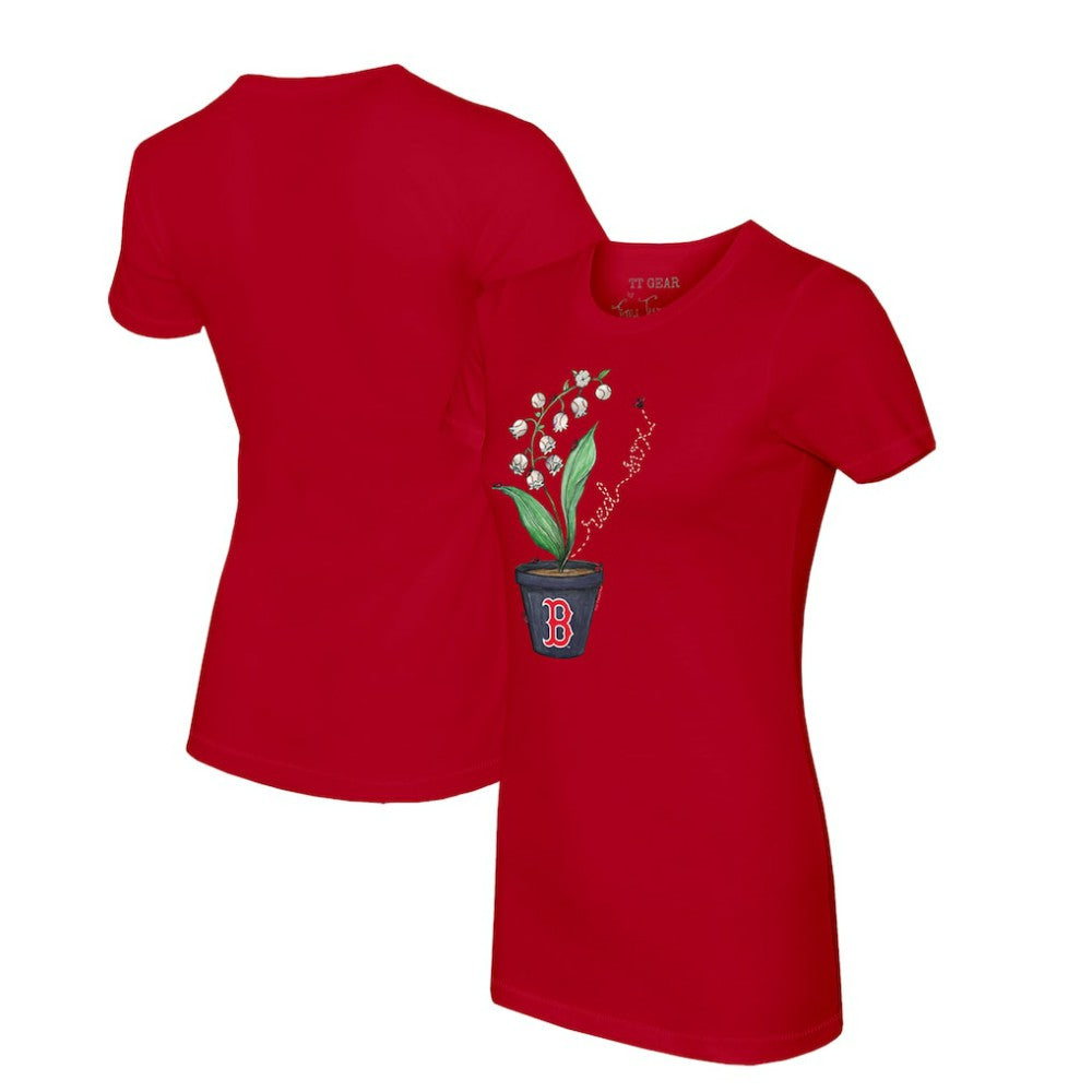 Boston Red Sox Tiny Turnip Women's Lilies & Ladybugs T-Shirt - MLB T-shirts