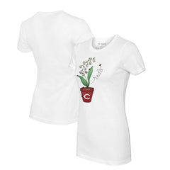 Cincinnati Reds Tiny Turnip Women's Lilies & Ladybugs T-Shirt - MLB T-shirts