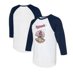 Washington Nationals Tiny Turnip Unisex Mermaid 3/4-Sleeve Raglan T-Shirt - MLB T-shirts