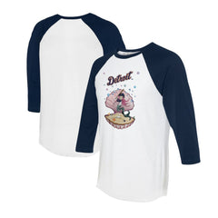 Detroit Tigers Tiny Turnip Unisex Mermaid 3/4-Sleeve Raglan T-Shirt - MLB T-shirts