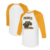 San Diego Padres Tiny Turnip Unisex Monster Truck 3/4-Sleeve Raglan T-Shirt - MLB T-shirts