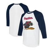 Cleveland Guardians Tiny Turnip Unisex Monster Truck 3/4-Sleeve Raglan T-Shirt - MLB T-shirts