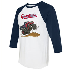 Cleveland Guardians Tiny Turnip Unisex Monster Truck 3/4-Sleeve Raglan T-Shirt - MLB T-shirts