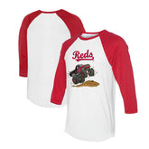 Cincinnati Reds Tiny Turnip Unisex Monster Truck 3/4-Sleeve Raglan T-Shirt - MLB T-shirts