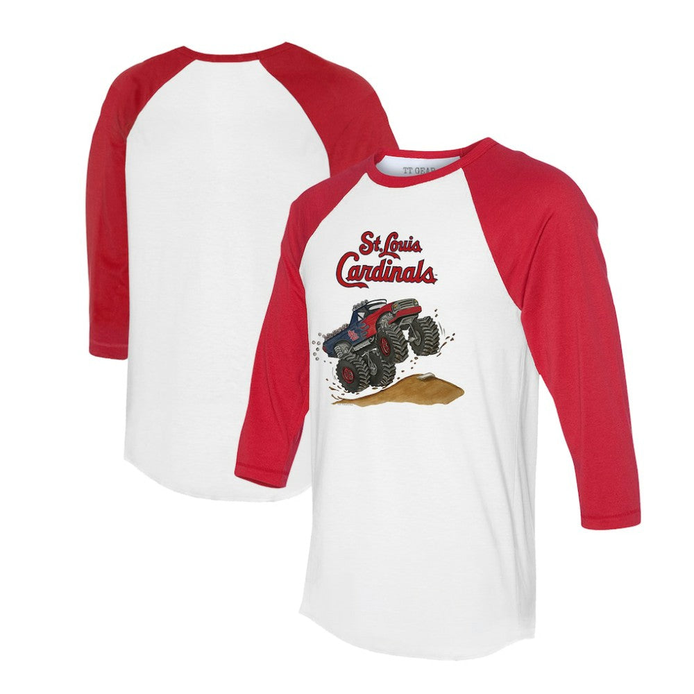 St. Louis Cardinals Tiny Turnip Unisex Monster Truck 3/4-Sleeve Raglan T-Shirt - MLB T-shirts