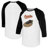 Baltimore Orioles Tiny Turnip Unisex Race Car 3/4-Sleeve Raglan T-Shirt - MLB T-shirts