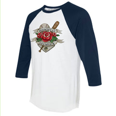 Milwaukee Brewers Tiny Turnip Unisex Tattoo Rose 3/4-Sleeve Raglan T-Shirt - MLB T-shirts
