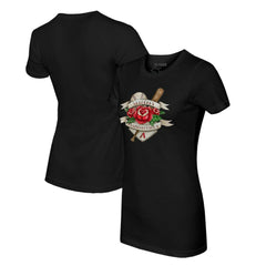 Arizona Diamondbacks Tiny Turnip Women's Tattoo Rose T-Shirt - MLB T-shirts