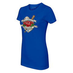 Los Angeles Dodgers Tiny Turnip Women's Tattoo Rose T-Shirt - MLB T-shirts